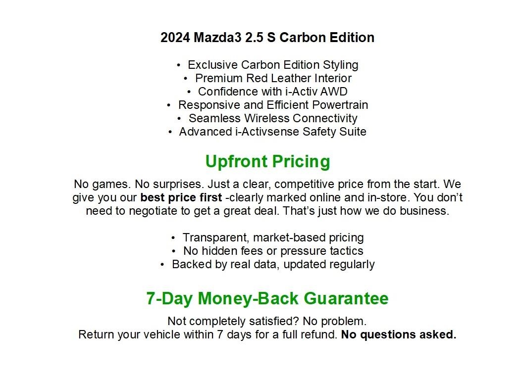 2024 Mazda MAZDA3 2.5 S Carbon Edition Sedan AWD