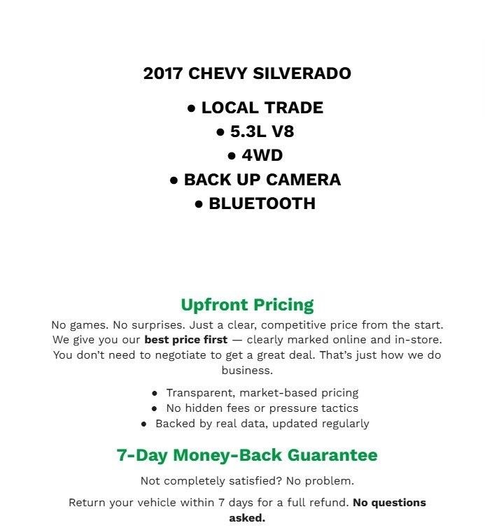 2017 Chevrolet Silverado 1500 LT Crew Cab 4WD