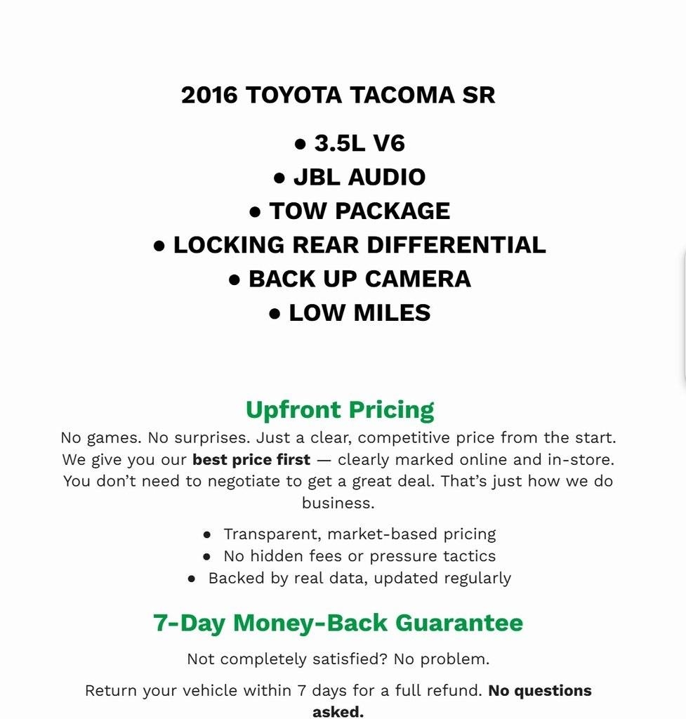 2016 Toyota Tacoma Double Cab V6 TRD Off Road 4WD