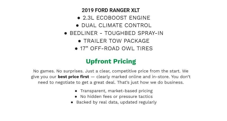 2019 Ford Ranger XLT SuperCrew 4WD