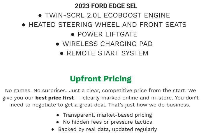 ATLAS BLUE 2023 Ford Edge SUV / Crossover All-Wheel Drive Automatic