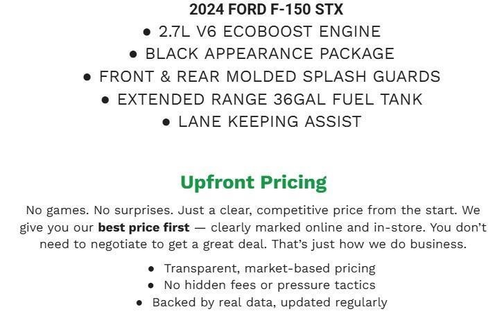 OXFORD WHITE 2024 Ford F-150 Pickup Truck Four-Wheel Drive Automatic