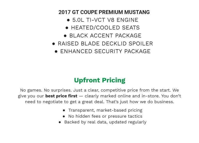 GRABBER BLUE 2017 Ford Mustang Coupe Rear-Wheel Drive Manual