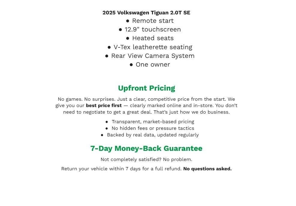 2025 Volkswagen Tiguan SE 4Motion