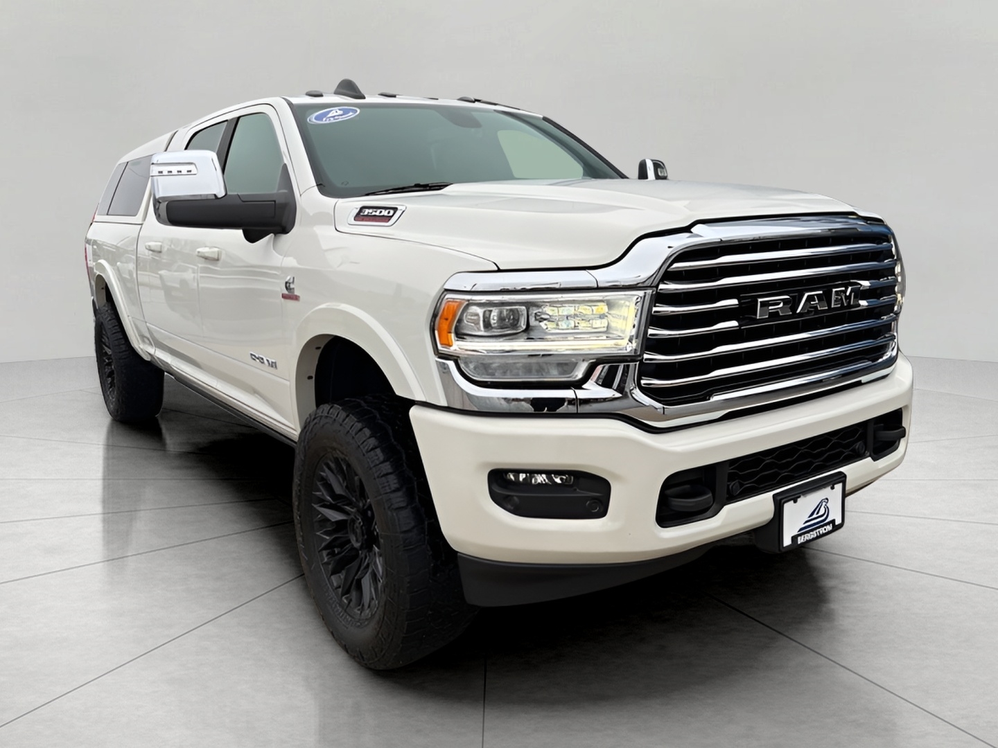 White 2023 RAM 3500 Limited Longhorn Mega Cab 4WD Pickup Truck Four-Wheel Drive Automatic