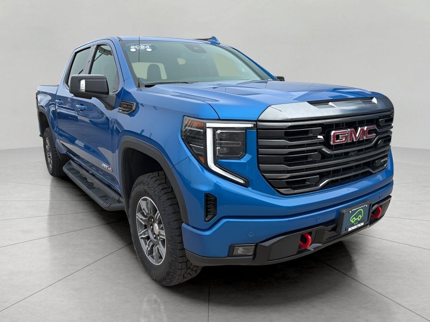 DYNAMIC BLUE METALLIC 2024 GMC Sierra 1500 AT4 Crew Cab 4WD Pickup Truck Four-Wheel Drive Automatic