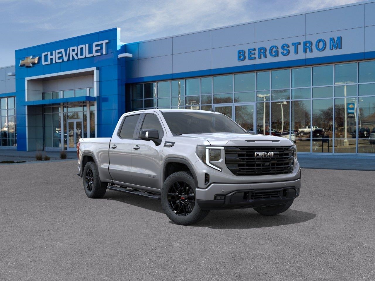 STERLING METALLIC 2026 GMC Sierra 1500 Elevation Crew Cab 4WD Pickup Truck Four-Wheel Drive Manual