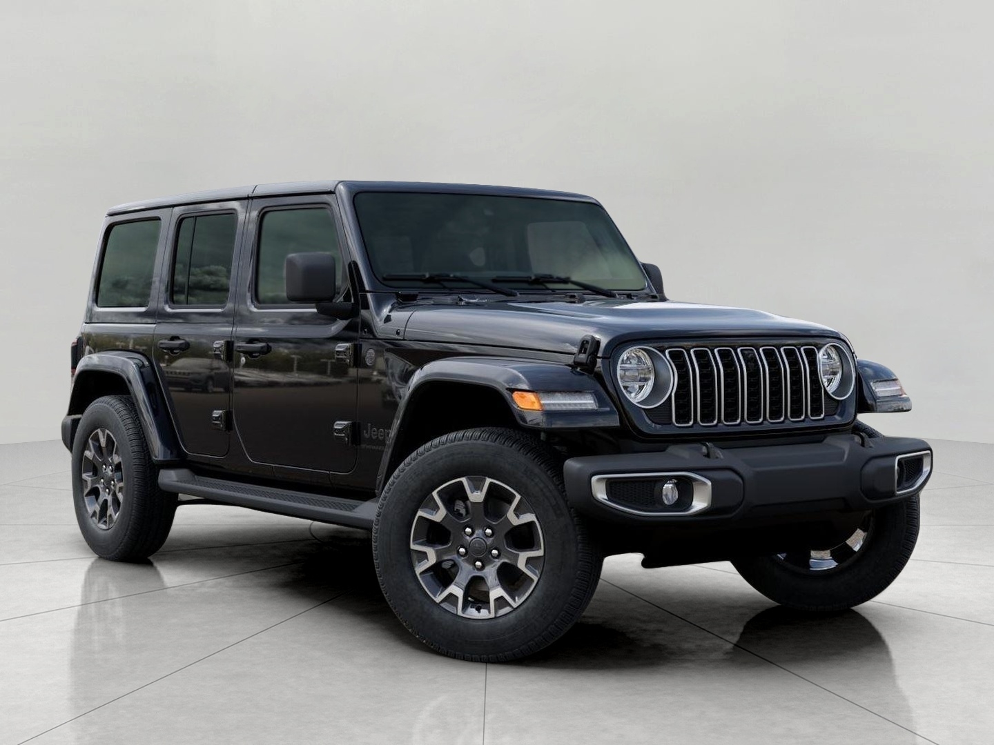 BLACK CLEARCOAT 2025 Jeep Wrangler Sahara 4-Door 4WD SUV / Crossover Four-Wheel Drive Automatic