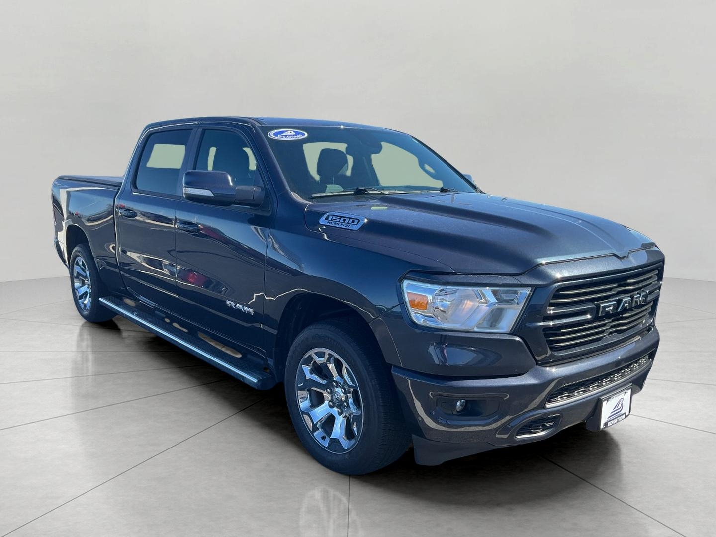 Gray (MAXIMUM STEEL METALLIC) 2021 RAM 1500 Big Horn Crew Cab 4WD Pickup Truck Four-Wheel Drive 8-Speed Automatic
