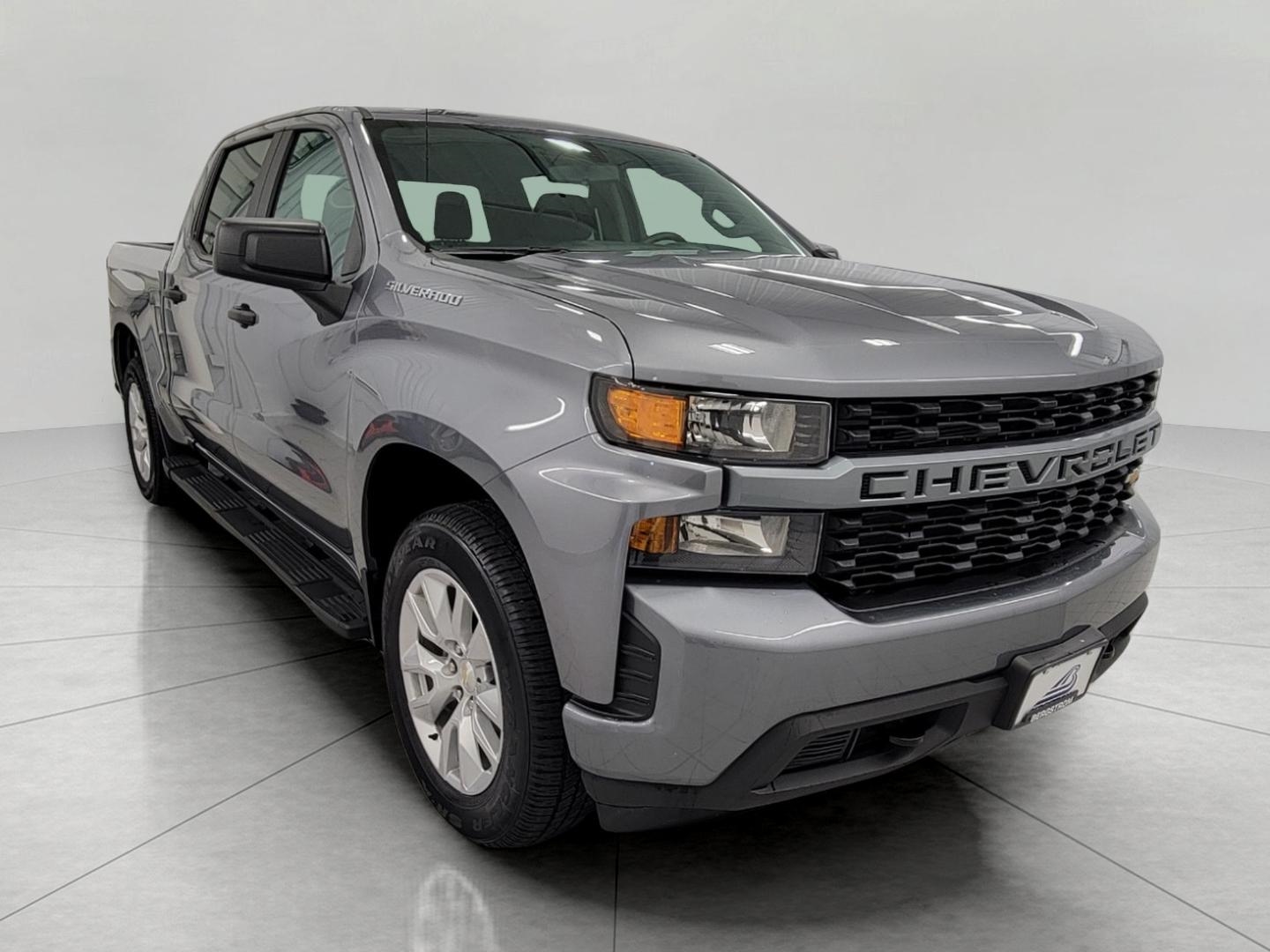 Gray 2020 Chevrolet Silverado 1500 Custom Crew Cab 4WD Pickup Truck Four-Wheel Drive Automatic