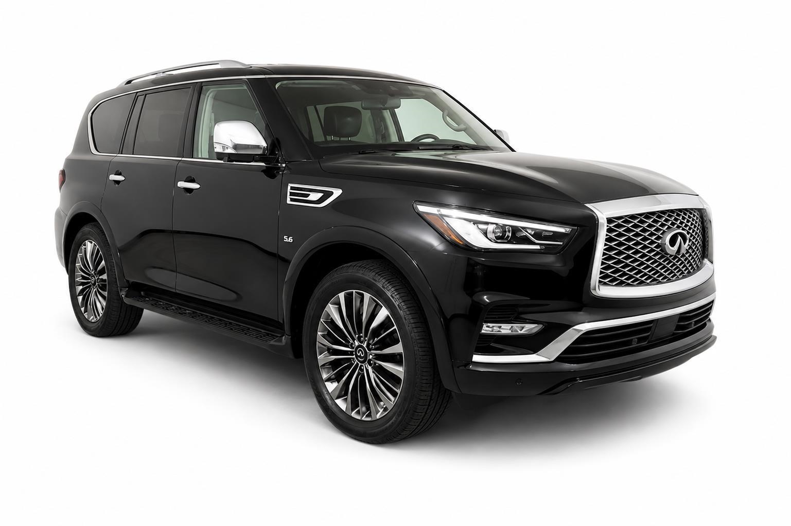 MINERAL BLACK 2019 INFINITI QX80 Luxe 4WD SUV / Crossover All-Wheel Drive Automatic
