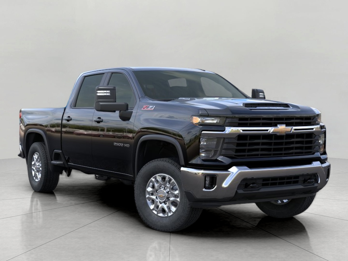 Black 2026 Chevrolet Silverado 2500HD LT Crew Cab 4WD Pickup Truck Four-Wheel Drive Manual