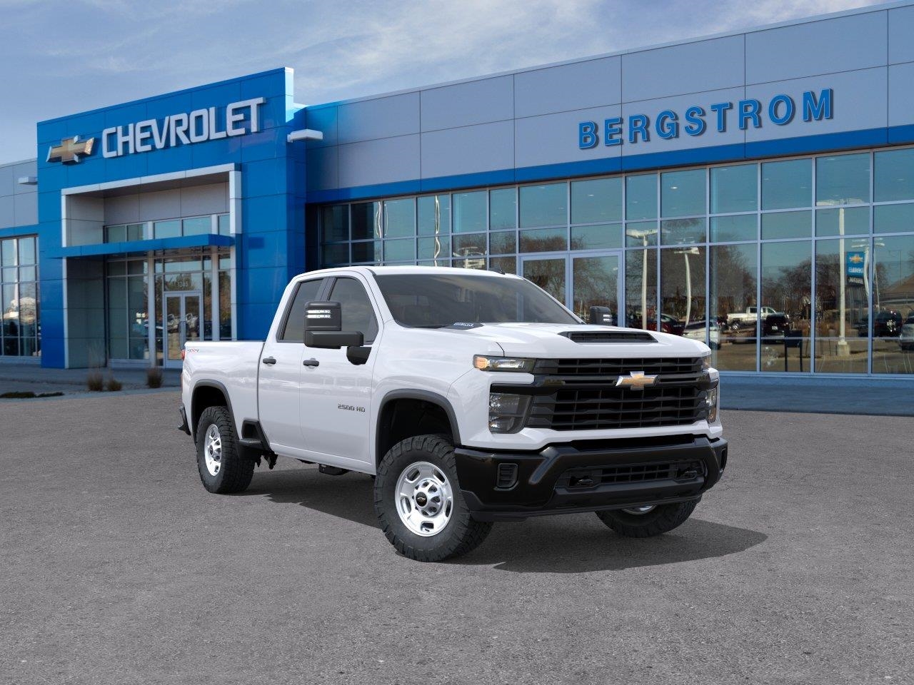 SUMMIT WHITE 2026 Chevrolet Silverado 2500HD Work Truck Double Cab 4WD Pickup Truck Four-Wheel Drive Manual