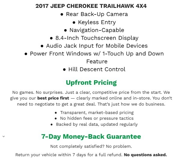 2017 Jeep Cherokee Trailhawk 4WD
